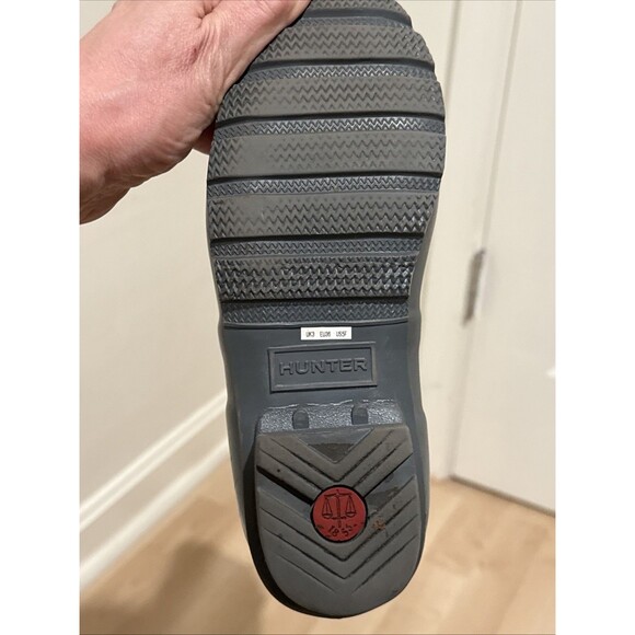 Hunter Boots Womens US 5 EU 36 Original Tall Gloss Rain Boots - Gray Green Boot - Picture 6 of 8